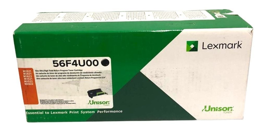 Tóner Lexmark 56F4U00 Super Alto Rendimiento Negro, 25.000 Páginas